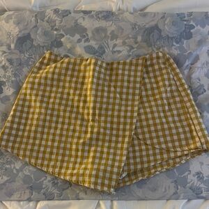 Yellow Gingham Women's Shorts